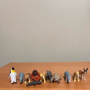 Lot of plastic animal Figurines -11 total